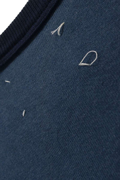 Maison Margiela Navy Panel Knit Sweater Size M