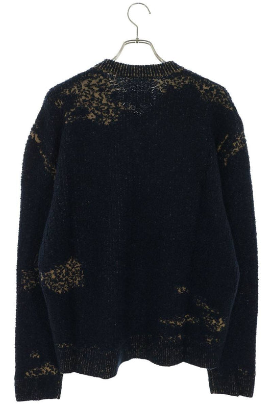 Maison Margiela 26AW Distressed V-Neck Sweater Navy Size L