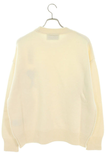 AMI Alexandre Mattiussi Heart Crewneck Knit Beige Size M