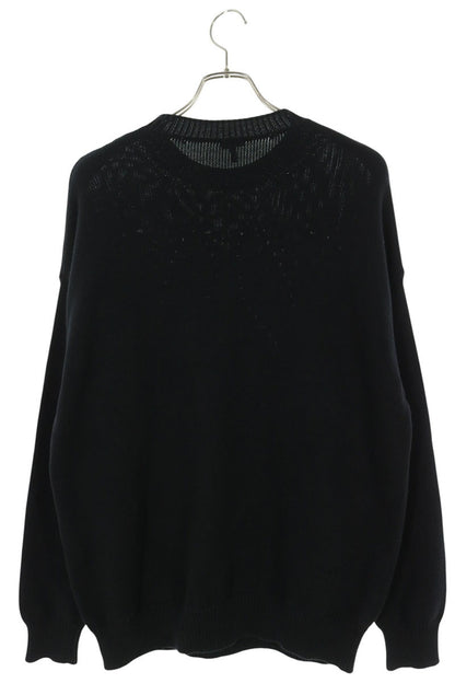 LOEWE Anagram Embroidered Knit Sweater Black/Navy Size XS