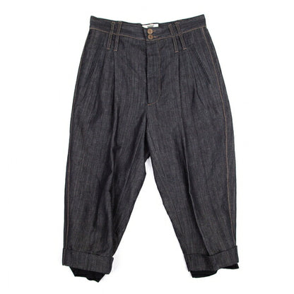 GAULTIER Ribbed Hem Sarouel Jeans Indigo Size 40