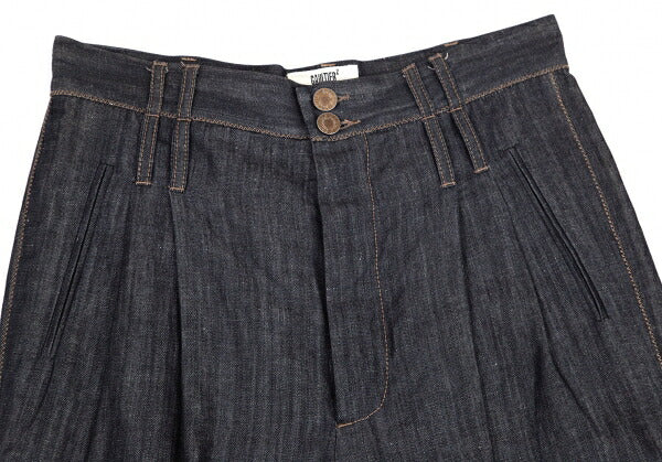 GAULTIER Ribbed Hem Sarouel Jeans Indigo Size 40