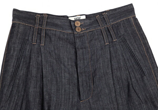 GAULTIER Ribbed Hem Sarouel Jeans Indigo Size 40