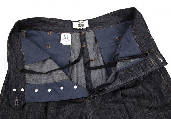 GAULTIER Ribbed Hem Sarouel Jeans Indigo Size 40