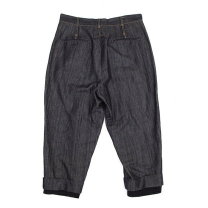 GAULTIER Ribbed Hem Sarouel Jeans Indigo Size 40