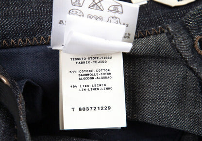 GAULTIER Ribbed Hem Sarouel Jeans Indigo Size 40