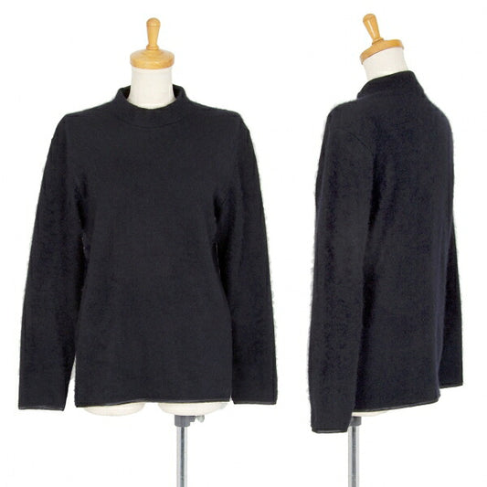 COMME des GARCONS Wool Brushed Mock Neck Sweater Navy Size M