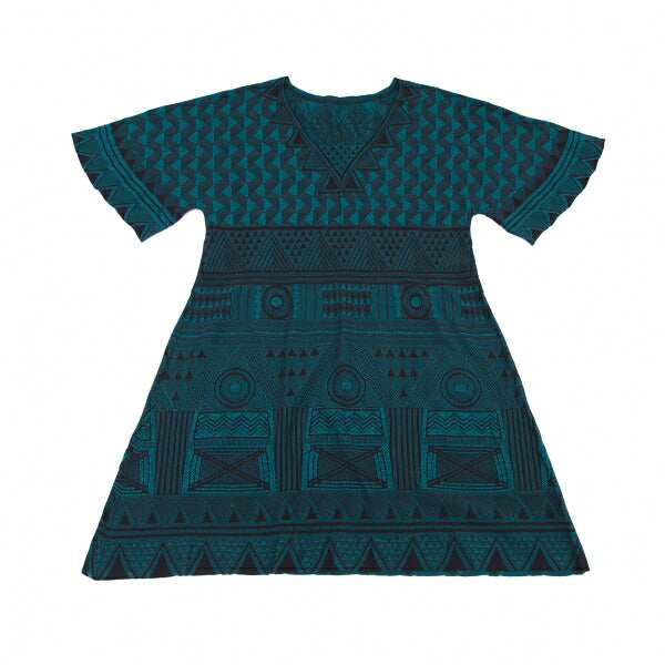 PLEATS PLEASE A-POC INSIDE Geometric Turquoise Blue Blouse Size 3