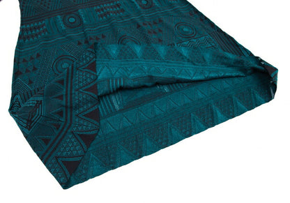 PLEATS PLEASE A-POC INSIDE Geometric Turquoise Blue Blouse Size 3