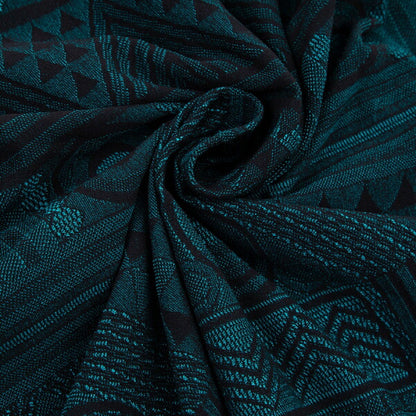 PLEATS PLEASE A-POC INSIDE Geometric Turquoise Blue Blouse Size 3