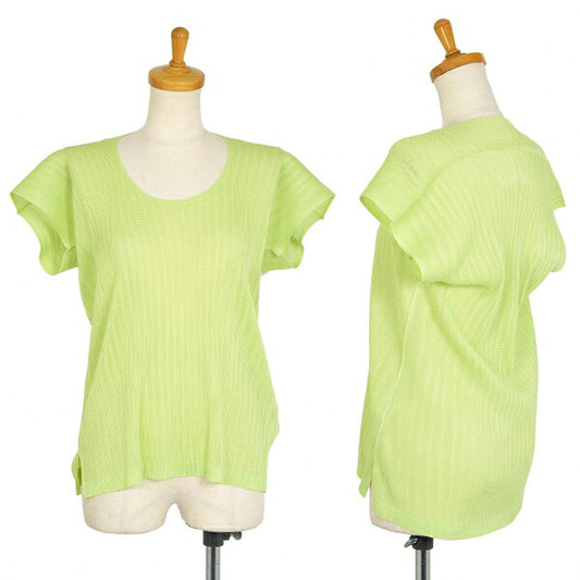 PLEATS PLEASE Mesh Flat Design Top Green Size 3