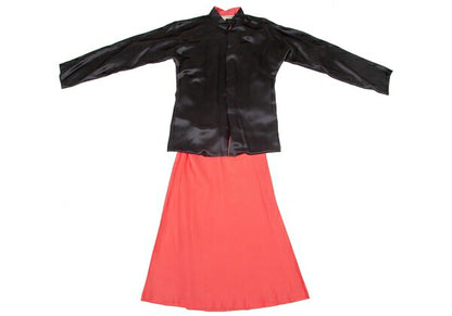 COMME des GARCONS Satin Stand Collar Dress Black Size S