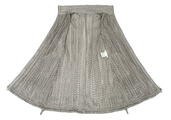 PLEATS PLEASE Shiny Mesh Zip Long Jacket Silver Size 3
