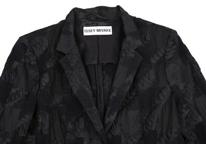 ISSEY MIYAKE Ripple Design Jacket Black Size 2