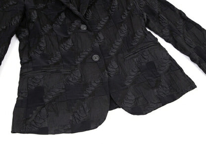ISSEY MIYAKE Ripple Design Jacket Black Size 2