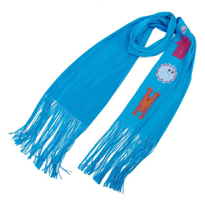 PLEATS PLEASE Cloud Patch Scarf Blue Size F