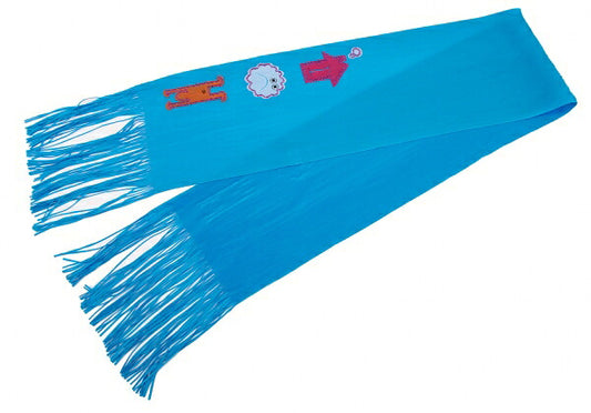 PLEATS PLEASE Cloud Patch Scarf Blue Size F