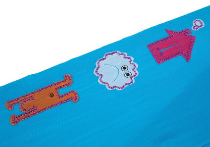 PLEATS PLEASE Cloud Patch Scarf Blue Size F