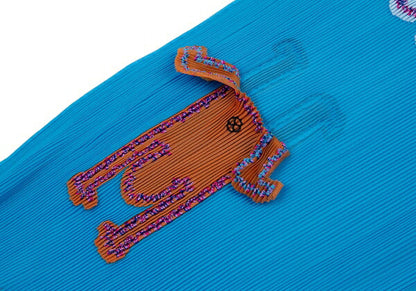 PLEATS PLEASE Cloud Patch Scarf Blue Size F