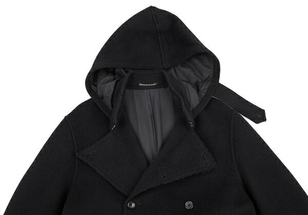 Yohji Yamamoto POUR HOMME 96AW Wool Mossa Coat Black Size M