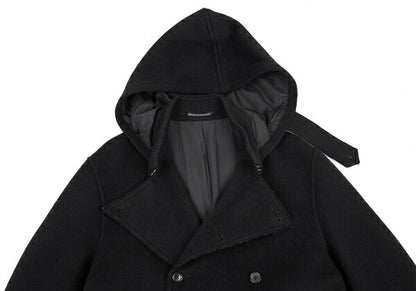 Yohji Yamamoto POUR HOMME 96AW Wool Mossa Coat Black Size M