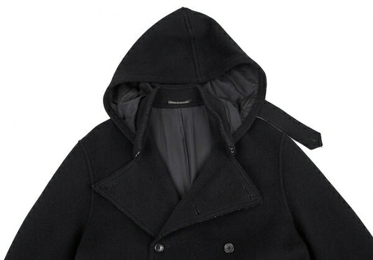 Yohji Yamamoto POUR HOMME 96AW Wool Mossa Coat Black Size M