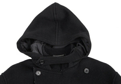 Yohji Yamamoto POUR HOMME 96AW Wool Mossa Coat Black Size M