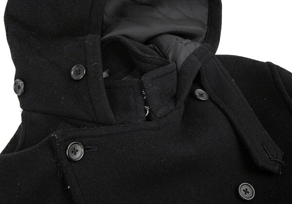 Yohji Yamamoto POUR HOMME 96AW Wool Mossa Coat Black Size M