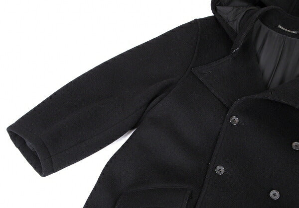 Yohji Yamamoto POUR HOMME 96AW Wool Mossa Coat Black Size M