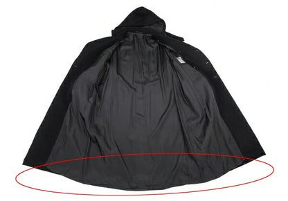Yohji Yamamoto POUR HOMME 96AW Wool Mossa Coat Black Size M