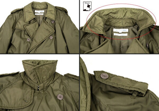 COMME des GARCONS SHIRT Khaki Nylon Trench Coat Size S