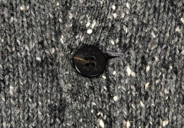 Papas Gray Wool Nylon Blend Marble Knit Cardigan Size L