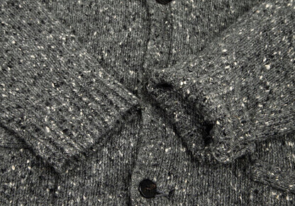 Papas Gray Wool Nylon Blend Marble Knit Cardigan Size L