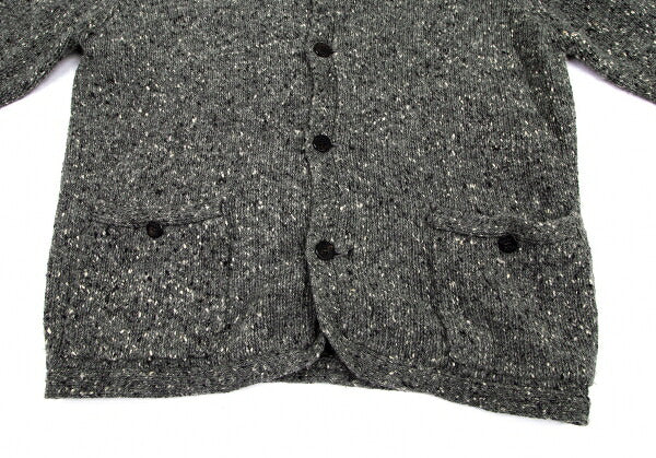 Papas Gray Wool Nylon Blend Marble Knit Cardigan Size L