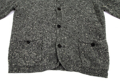Papas Gray Wool Nylon Blend Marble Knit Cardigan Size L