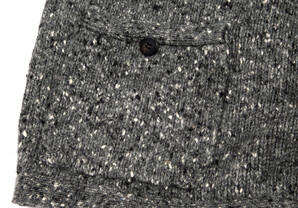 Papas Gray Wool Nylon Blend Marble Knit Cardigan Size L