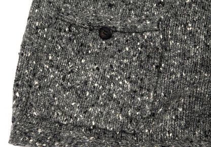 Papas Gray Wool Nylon Blend Marble Knit Cardigan Size L
