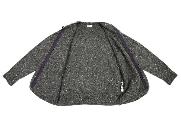 Papas Gray Wool Nylon Blend Marble Knit Cardigan Size L