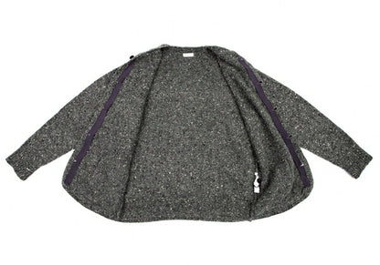 Papas Gray Wool Nylon Blend Marble Knit Cardigan Size L