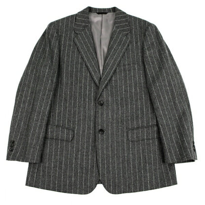 Papas Mallalieu Wool Stripe 2B Jacket Gray Size 48M