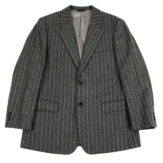 Papas Mallalieu Wool Stripe 2B Jacket Gray Size 48M