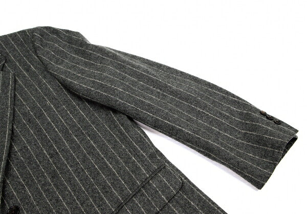 Papas Mallalieu Wool Stripe 2B Jacket Gray Size 48M