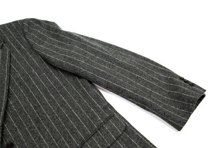 Papas Mallalieu Wool Stripe 2B Jacket Gray Size 48M
