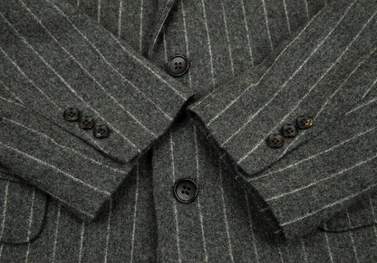 Papas Mallalieu Wool Stripe 2B Jacket Gray Size 48M