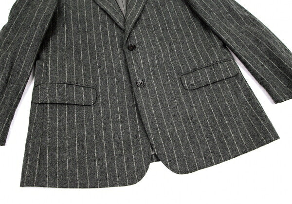 Papas Mallalieu Wool Stripe 2B Jacket Gray Size 48M