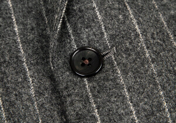 Papas Mallalieu Wool Stripe 2B Jacket Gray Size 48M