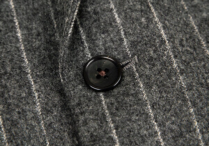 Papas Mallalieu Wool Stripe 2B Jacket Gray Size 48M
