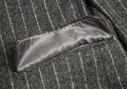 Papas Mallalieu Wool Stripe 2B Jacket Gray Size 48M
