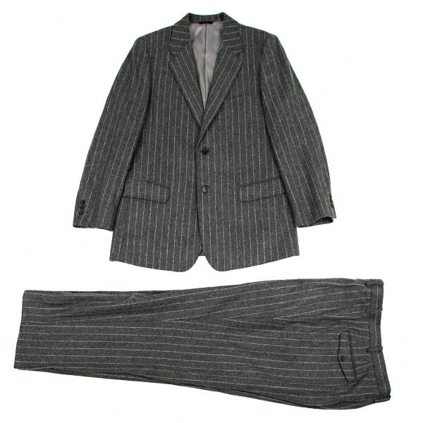Papas Mallalieu Wool Stripe 2B Jacket Gray Size 48M