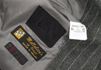 Papas Mallalieu Wool Stripe 2B Jacket Gray Size 48M
